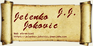 Jelenko Joković vizit kartica